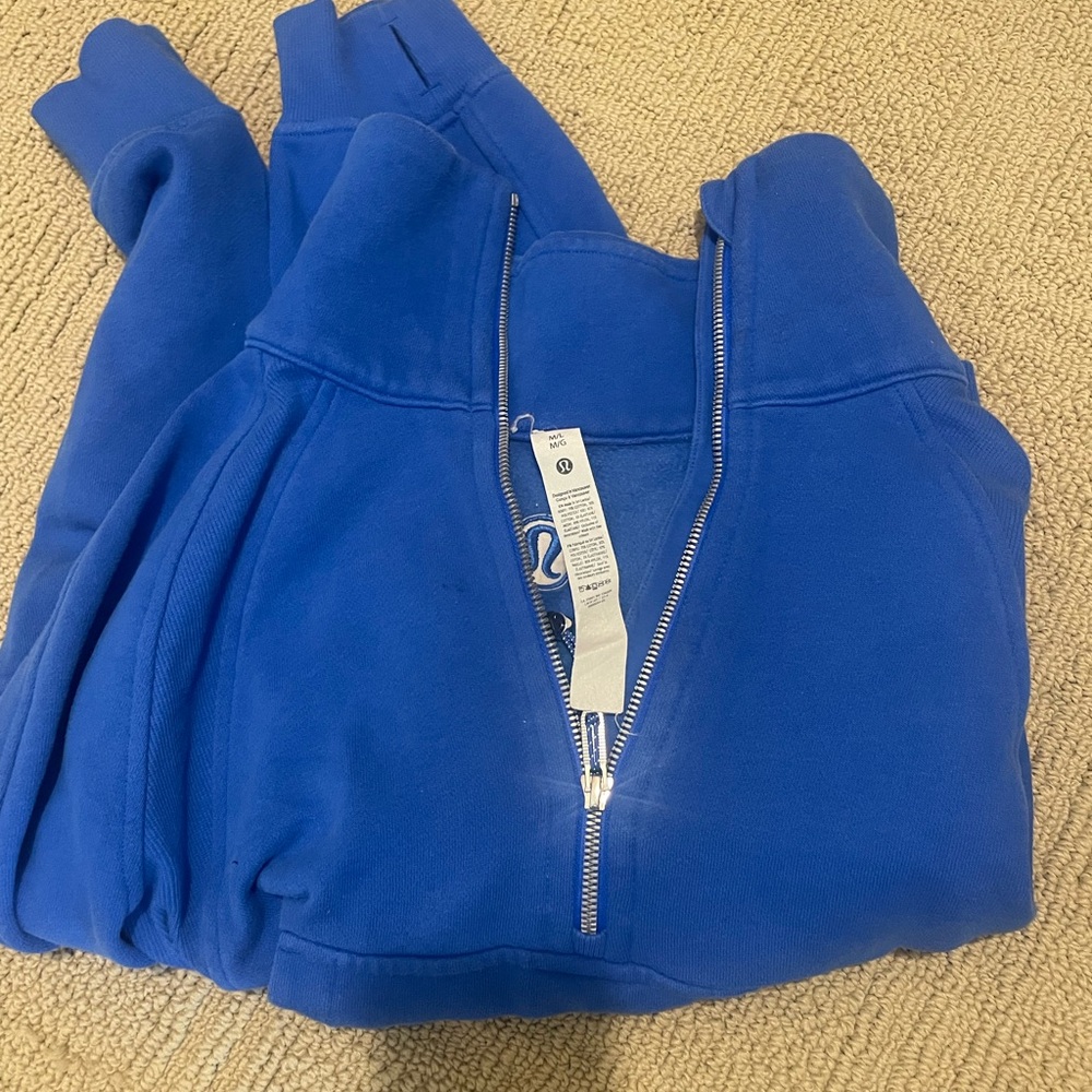Lululemon Blue Scuba Funnel Neck Sweatshirt